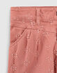 Shorts vaqueros rosa empolvado efecto used para ni&ntilde;a-6
