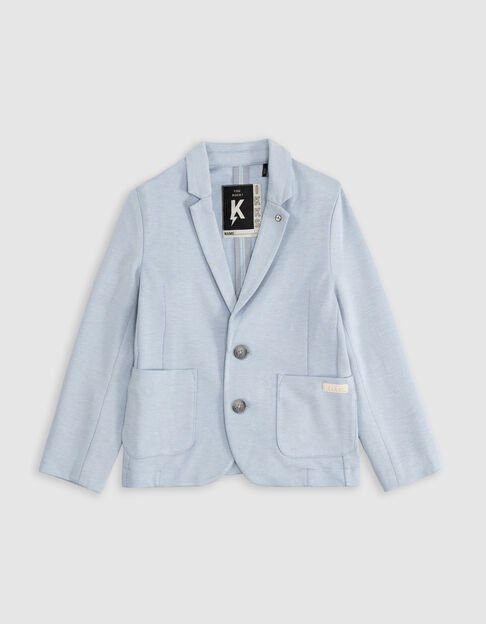 Veste de costume bleu maille chinée garçon - IKKS