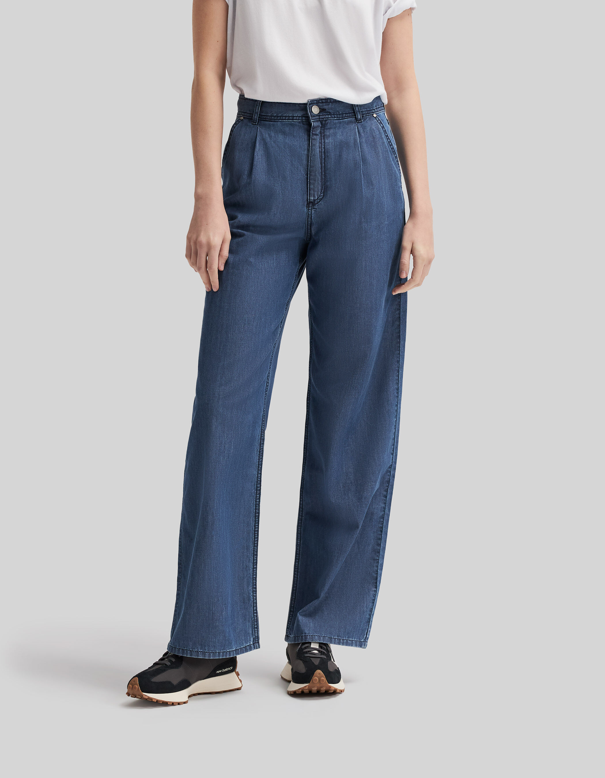 Jean large summer blue taille haute Femme IKKS