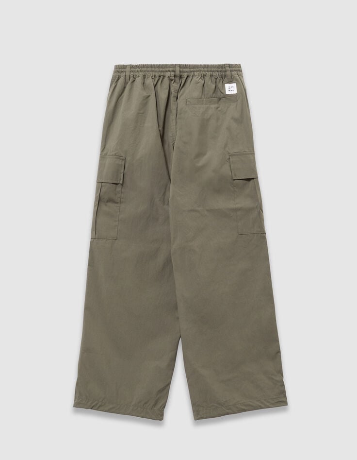 Boys’ khaki wide-leg cargo trousers-4 Boys’ khaki wide-leg cargo trousers-4