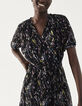 Robe courte imprimé coloré recyclé femme-3