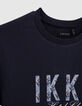 Boy's navy message T-shirt-4