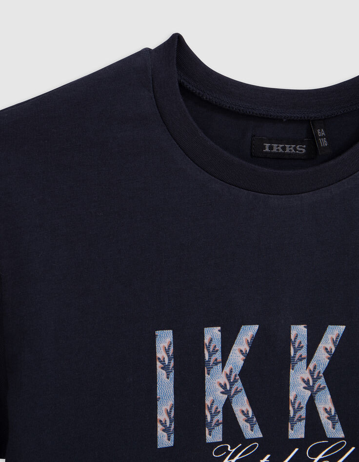 Boy's navy message T-shirt-4