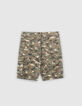 Khaki Jungen-Battle-Bermudas mit Flecktarn-Pixel-Motiv-1