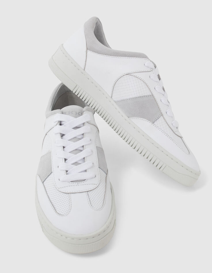 Men&rsquo;s off-white leather trainers-4