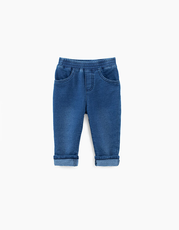 Baby’s medium blue organic knitlook jeans