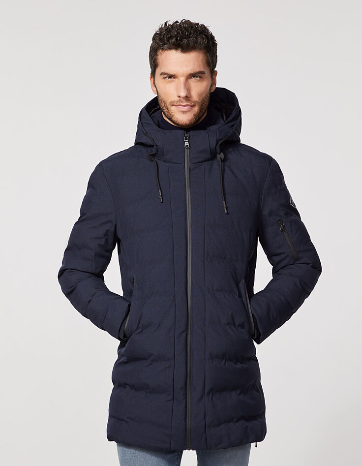 Doudoune longue marine WATERPROOF Homme-2