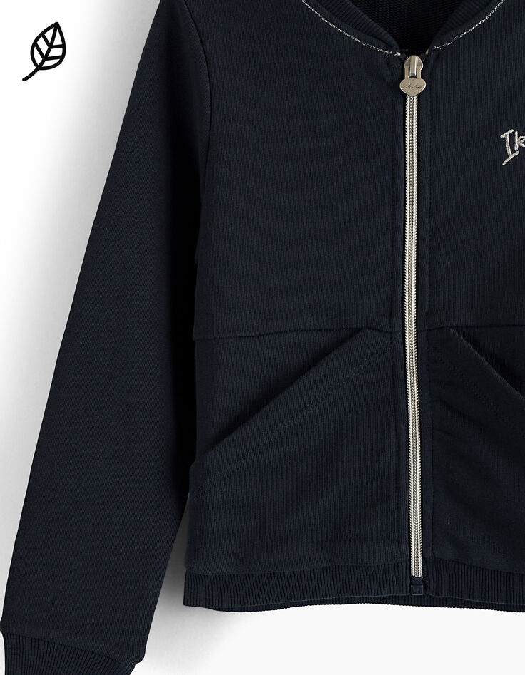 Zipperjacke Essentiel in Navy aus Bio-Baumwolle-4