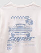 Camiseta blanca algodón coche espalda niño-5