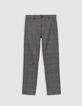 Schwarze Prince of Wales CHINO-Hose für Jungen-1