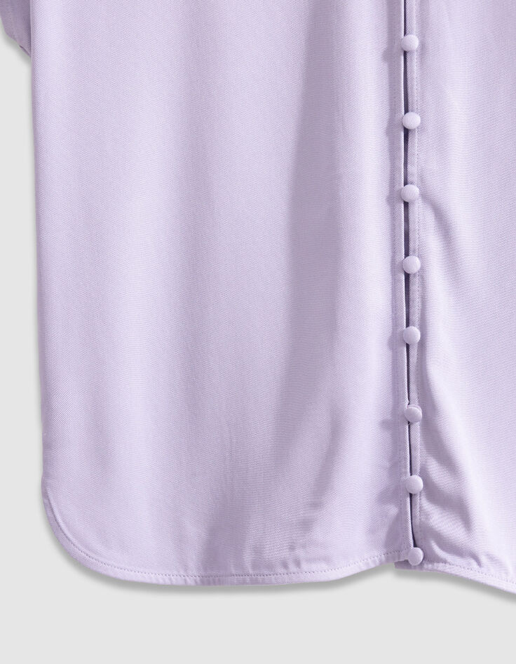 Dames Omkeerbare lila top met korte mouwen voor/achter-7