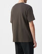 T-shirt kaki coton bio relief filet Homme-3