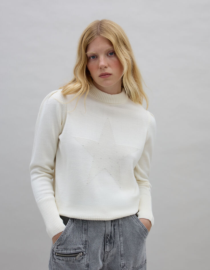 IKKS x DUVILLARD Jersey de punto de estrellas crudo para mujer-2 IKKS x DUVILLARD Jersey de punto de estrellas crudo para mujer-2