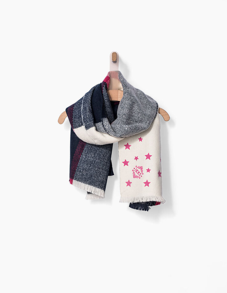 Girls' checked scarf-1 Girls' checked scarf-1