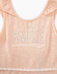 Top rosa empolvado bordado SMILE niña-4