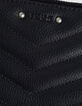 Marineblaues Damenkartenetui 1440 Flanell und Leder-4