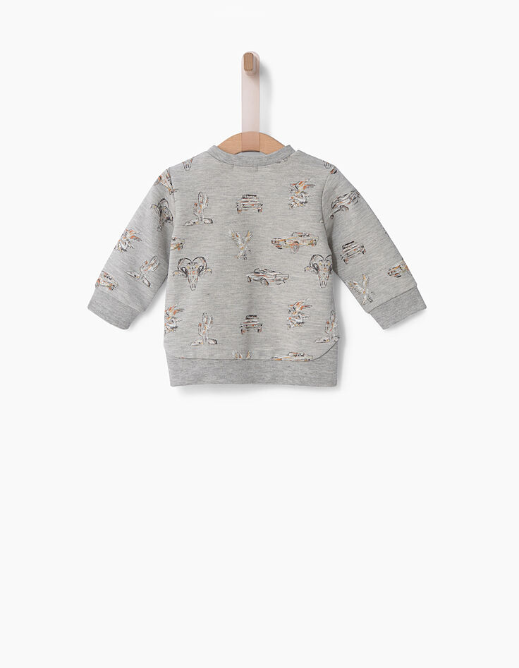 Sweat gris bébé garçon -3