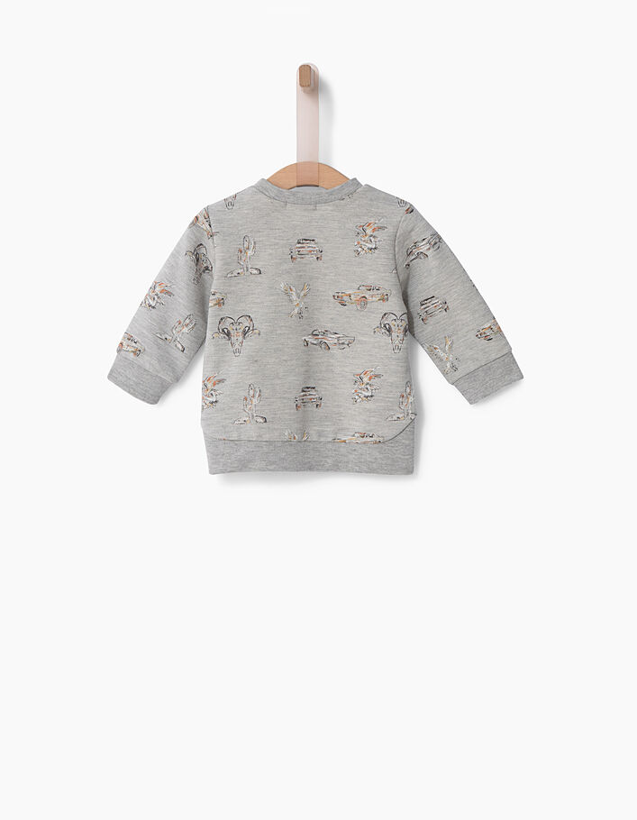 Grijze sweater babyjongen  - IKKS