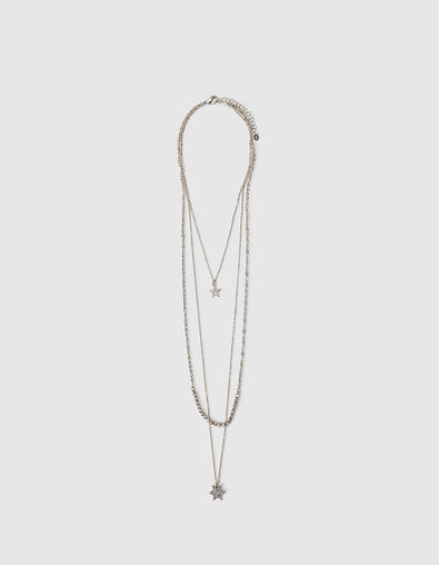 Women’s long necklace with diamante stars - IKKS