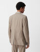 Men’s beige cotton marl blazer-5