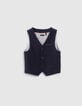 Boys' navy suit waistcoat-1