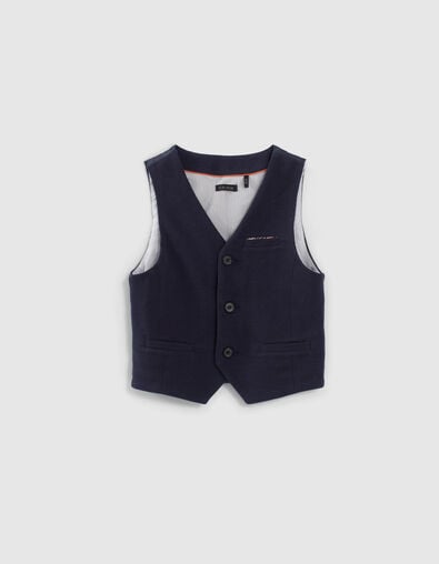 Boys' navy suit waistcoat - IKKS