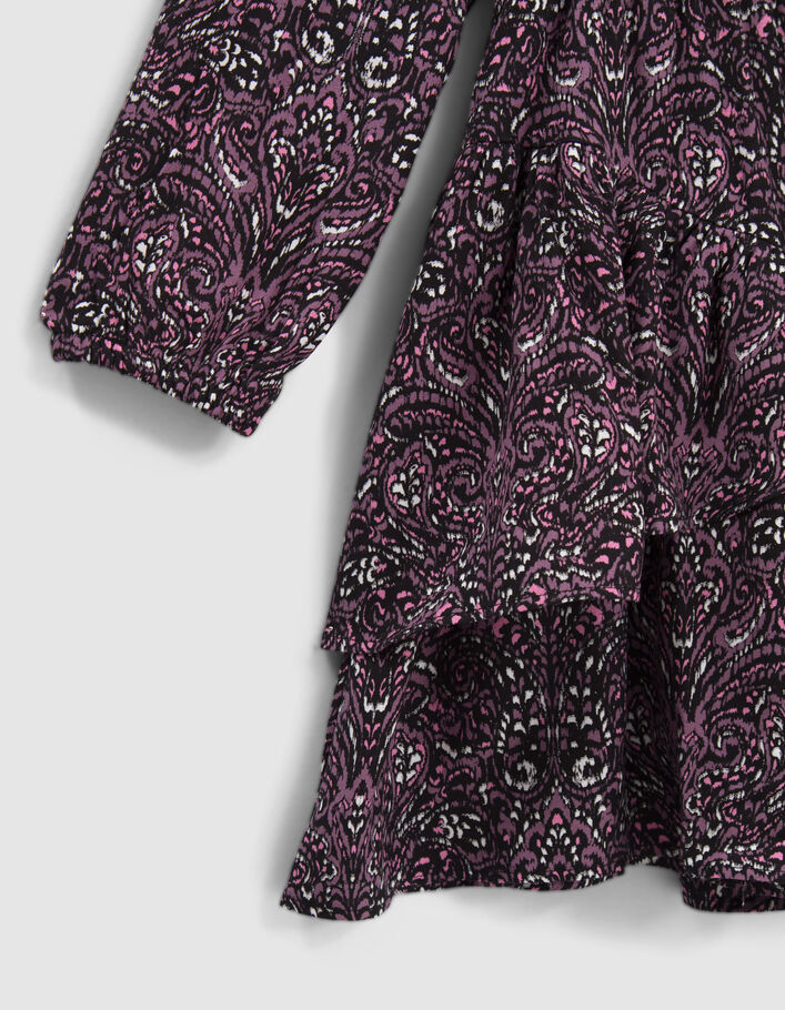 Roze jurk LENZING™ ECOVERO™ paisleyprint meisjes-7