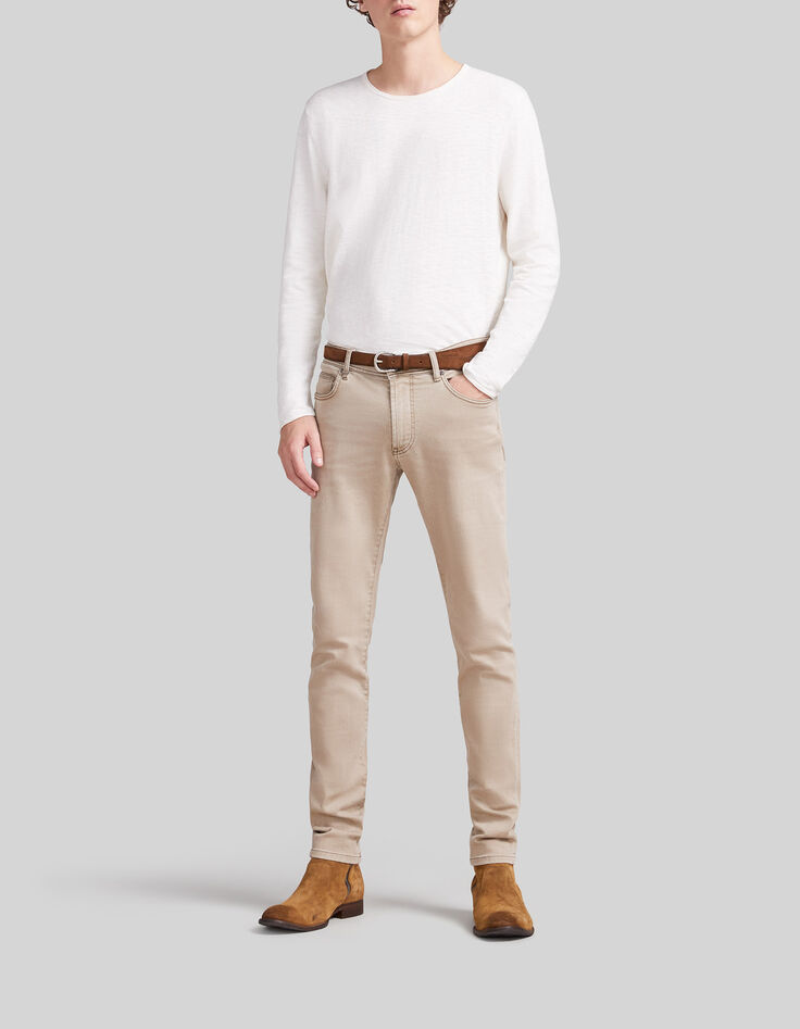 Vaqueros SLIM beige WATERLESS Damian hombre-1