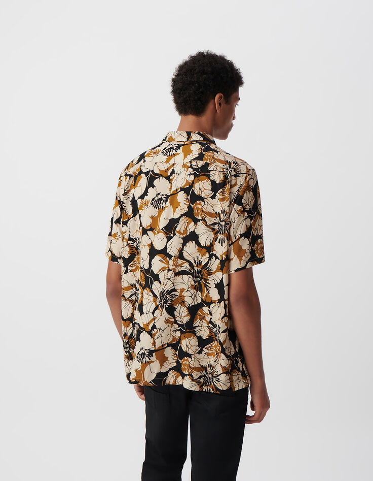 Men’s saffron REGULAR shirt with XL flower print-3