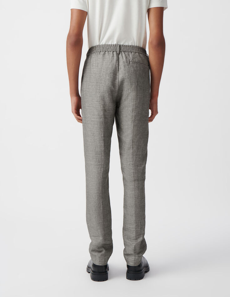Pantalon CHINO noir faux uni Homme-3