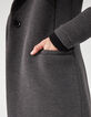 Women’s neoprene mid-length coat with removable hood-6