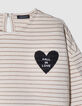 Ecru matrozenshirt gouden strepen meisjes-4