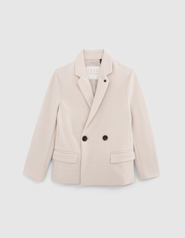 Veste de costume beige croisée garçon