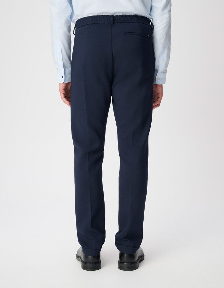 Elegante marine keperstof herenbroek-3
