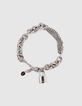 Marineblaues Damenarmband mit Schloss-1