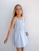 Robe navy rayé à bretelles fille-1