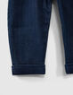 Vaquero blue vintage puente con volante bebé niña-5