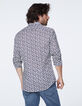 Chemise SLIM marine tissu Liberty Lotus Homme-3