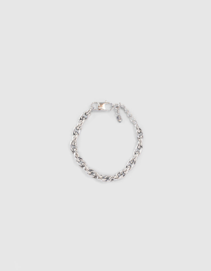 Silver Damenarmband aus Metallflechtkette-1