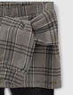 Girls’ charcoal Prince of Wales skirt-leggings-3