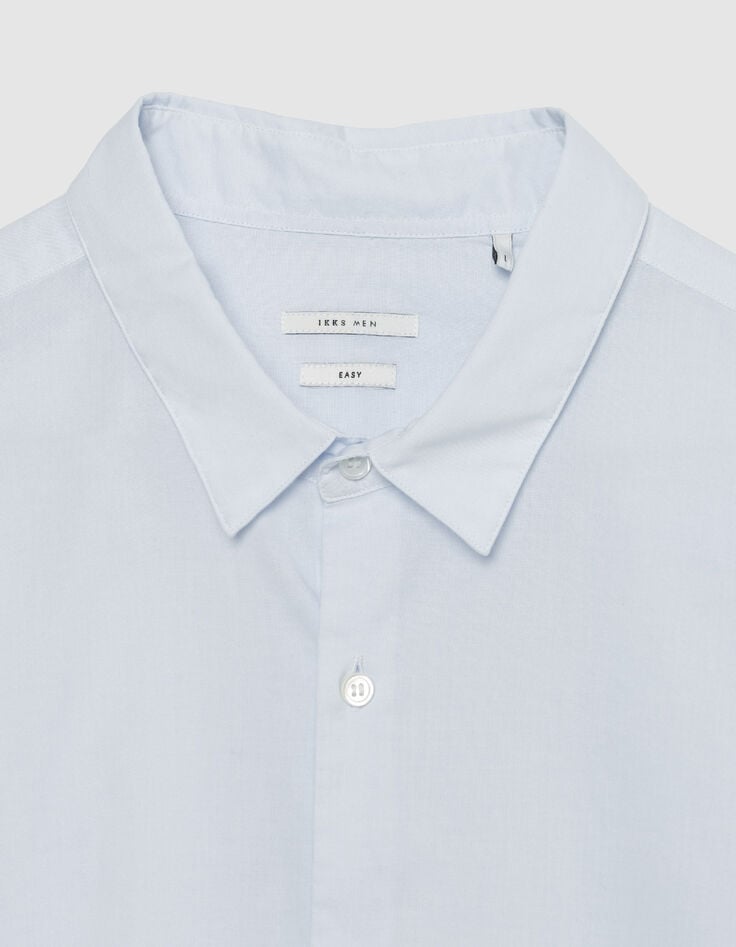 Chemise regular ciel voile de coton bio Homme-5