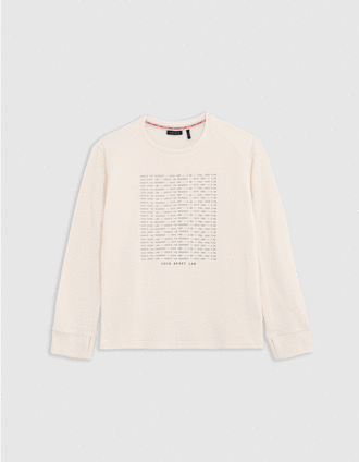 Jongens-T-shirt met thermoreactieve print in ecru