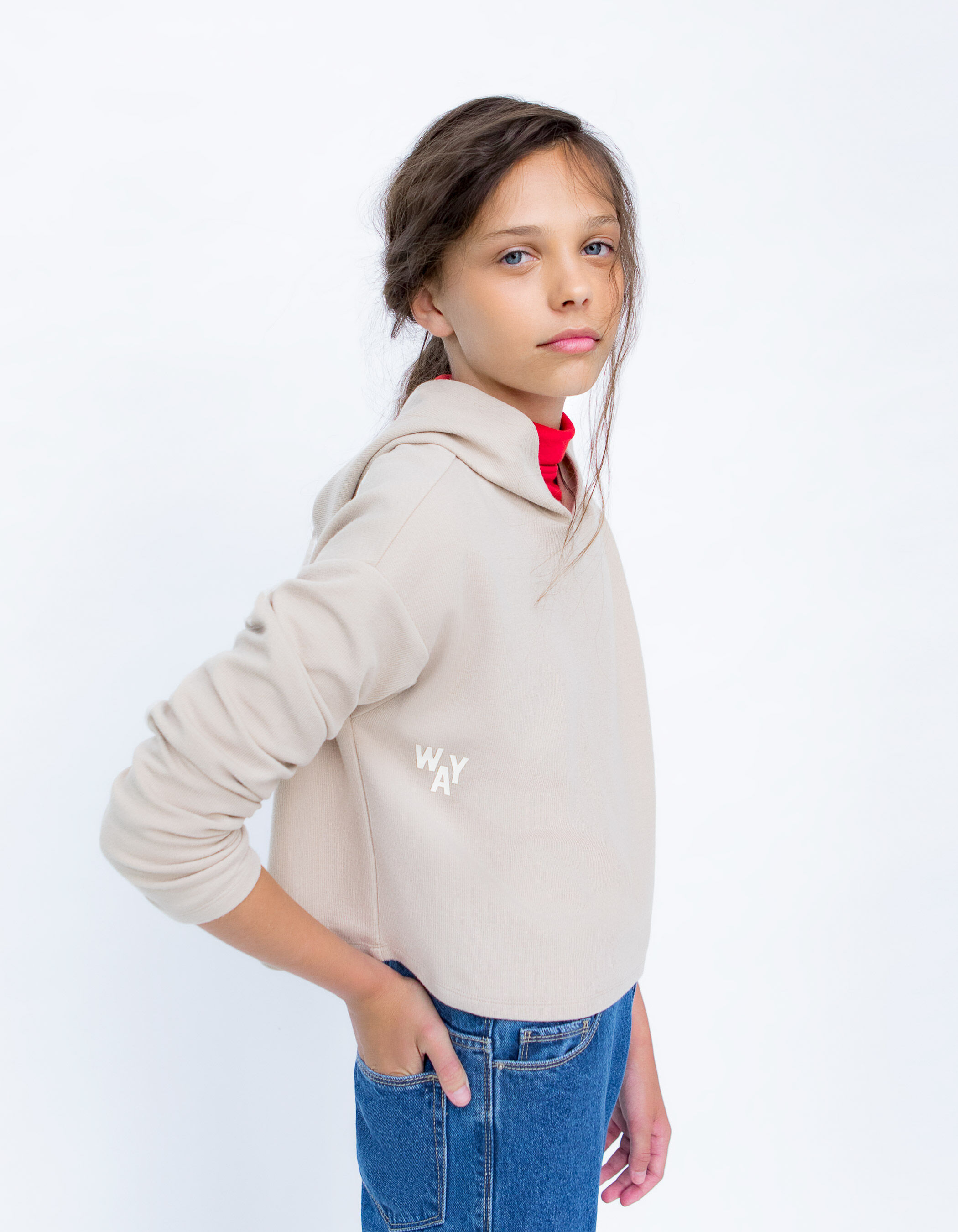 Girls hooded online t shirt