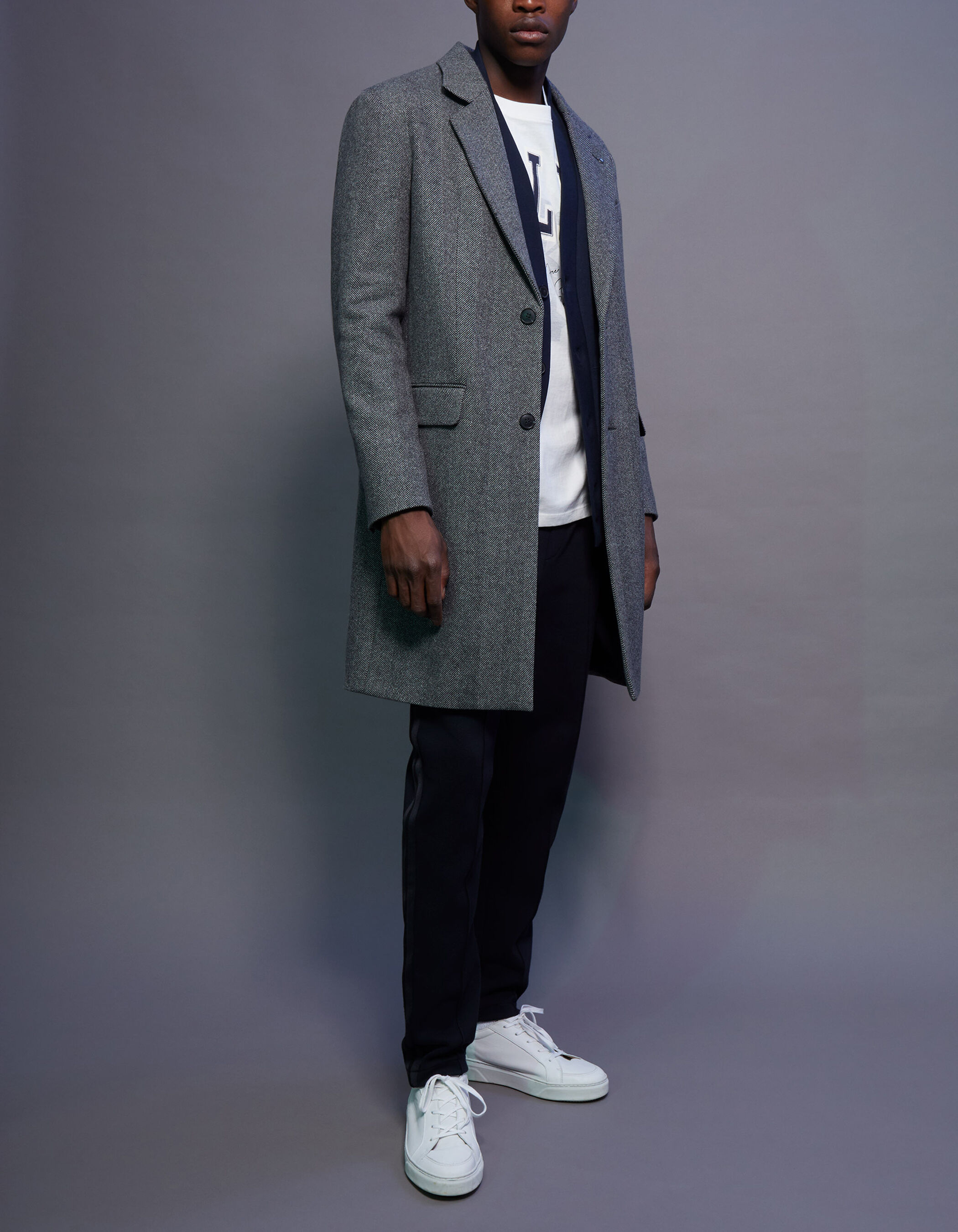 Manteau gris sales anthracite homme