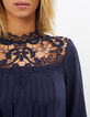 Marine top plooien achter met kant I.Code-7
