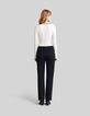 Women’s ecru ribbed knit studded sweater-8