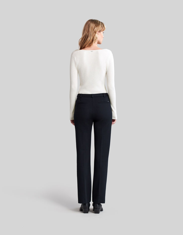 Women’s ecru ribbed knit studded sweater-8