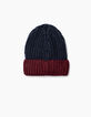 Boys’ two-tone beanie hat -2