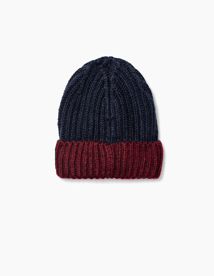 Boys’ two-tone beanie hat -2