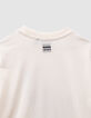 Boys’ white T-shirt with flocked velvet cat image-7
